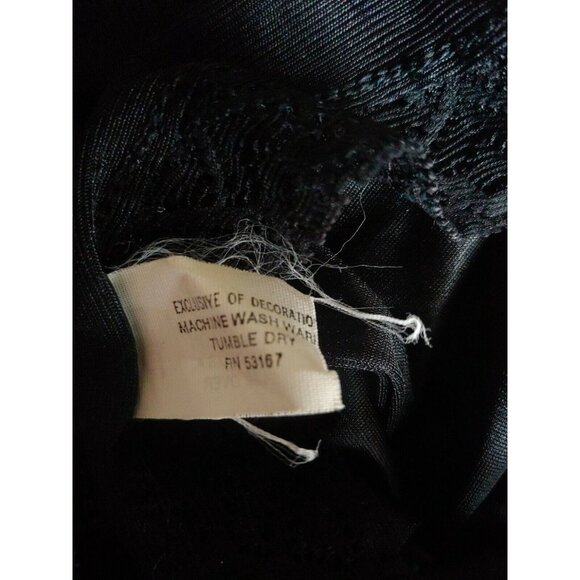 Vintage Mel-Lin Women's L Camisole Lace Nylon Black Undershirt Sexy Cottagecore - Picture 8 of 9